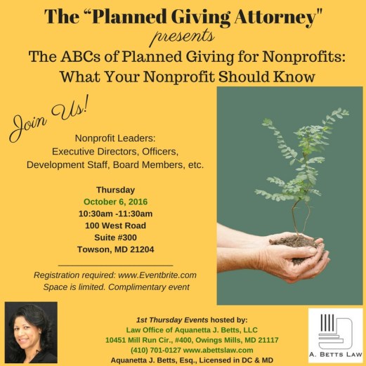 The ABCs of Planned Giving for Nonprofits: What Your CHurch Should Know 12Aug16