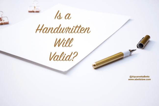 Handwritten Will Maryland Picture